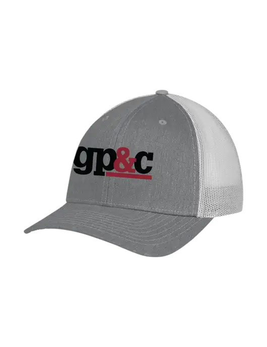 Richardson Adjustable Snapback Original 112 Trucker Cap Heather Grey w/Light Grey Mesh w/GP&C Logo
