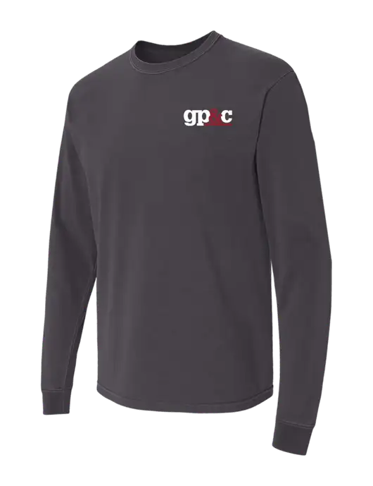 Comfort Colors Garment-Dyed Dark Grey Heavyweight Long Sleeve T-Shirt w/GP&C Logo