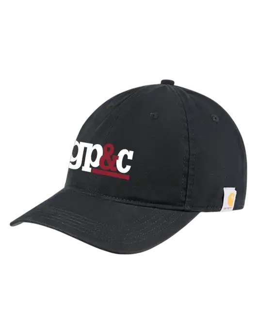 Carhartt Black Cotton Canvas Cap w/GP&C Logo