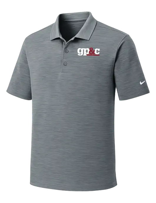 Nike Dri-FIT Medium Grey Striated Polo w/GP&C Logo