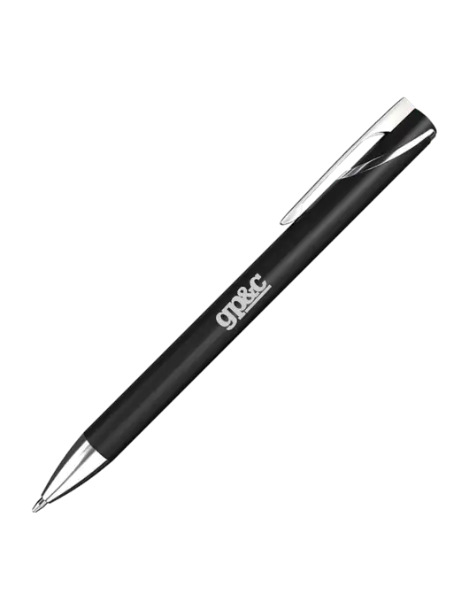Black/Chrome HyperNova Ballpoint Pen - Black Ink w/GP&C Logo