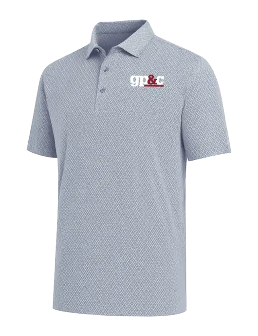 Callaway All-Over Stitched Medium Grey Chev Polo  w/GP&C Logo