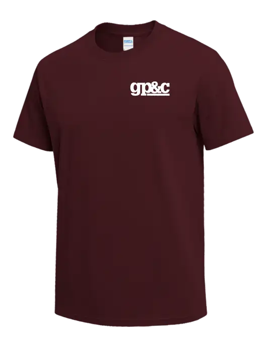 Maroon Heavyweight 6.1 oz T-Shirt w/GP&C Logo